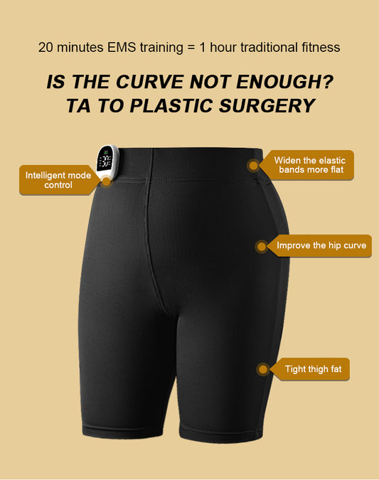 High-Waist EMS Yoga Short Leggings with Multi-Control Massage