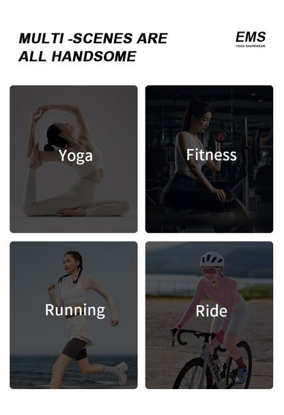 High-Waist EMS Yoga Short Leggings with Multi-Control Massage